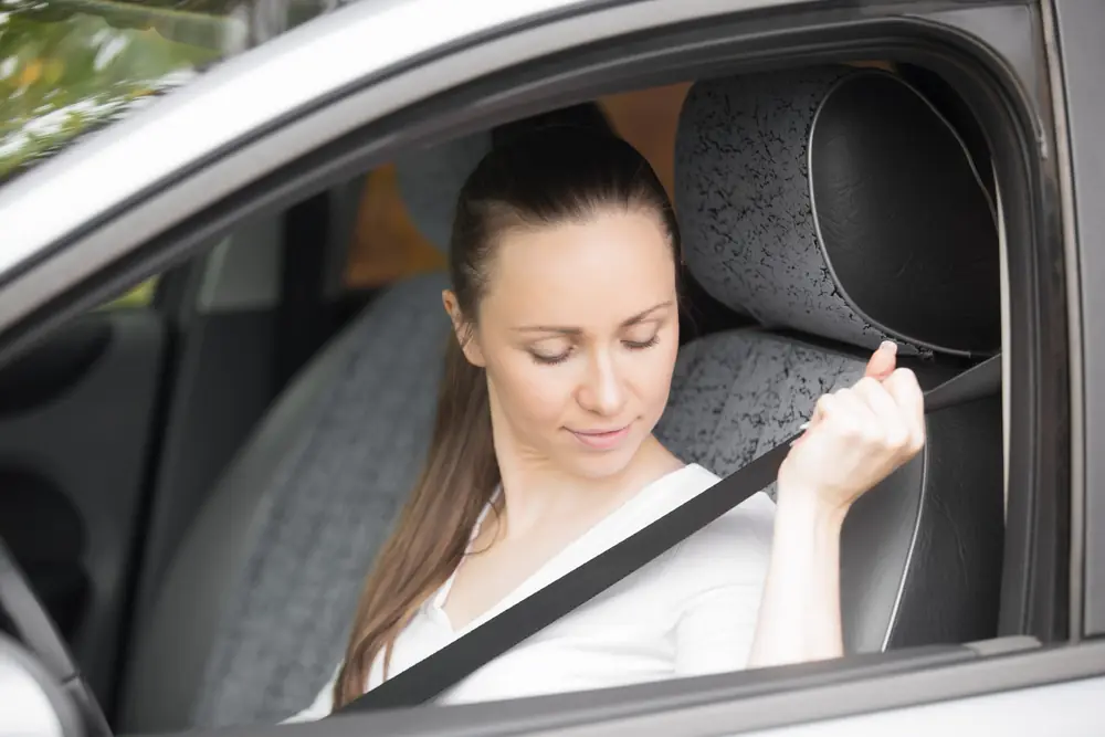 Safe driving lesson in a Toronto training car
